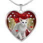 Oriental Shorthair Print Heart Pendant Luxury Necklace