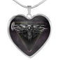 Amazing Eagle Print Heart Charm Necklaces