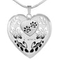Paws Print Heart Pendant Luxury Necklace