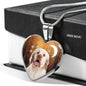 Clumber Spaniel Print Heart Pendant Luxury Necklace