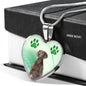 Cute Weimaraner Print Heart Pendant Luxury Necklace