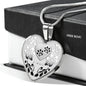 Paws Print Heart Pendant Luxury Necklace