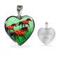 Arabian Horse Art Print Heart Charm Necklaces