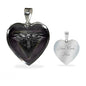 Amazing Eagle Print Heart Charm Necklaces