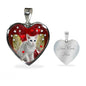 Oriental Shorthair Print Heart Pendant Luxury Necklace