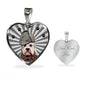Dandie Dinmont Terrier Print Heart Pendant Luxury Necklace