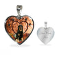 Hovawart Print Heart Pendant Luxury Necklace