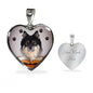 Finnish Lapphund Print Heart Pendant Luxury Necklace