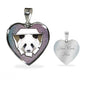 Amazing Panda Vector Art Print Heart Charm Necklaces