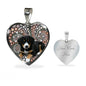 Entlebucher Mountain Dog Print Heart Pendant Luxury Necklace