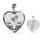 Paws Print Heart Pendant Luxury Necklace