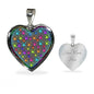 Colorful Paws Print Heart Charm Necklaces