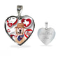 Golden Retriever Print Texas Heart Pendant Luxury Necklace