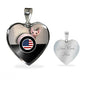 Sphynx Cat Print Heart Pendant Luxury Necklace
