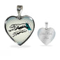 Greyhound Dog Art Print Heart Charm Necklaces