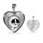 Cute Pet Art Print Heart Pendant Luxury Necklace