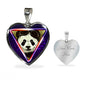 Cute Panda Art Print Heart Charm Necklaces