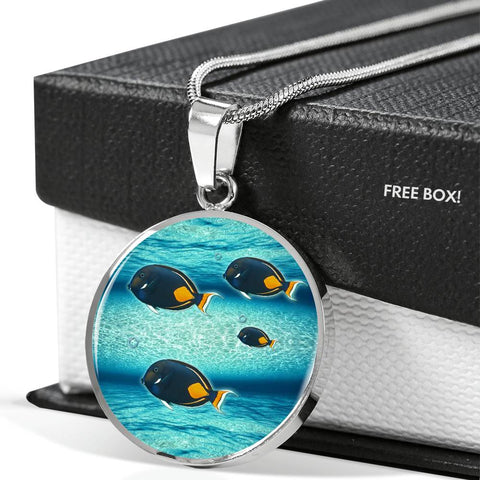 Achilles Tang Fish Print Luxury Circle Necklace