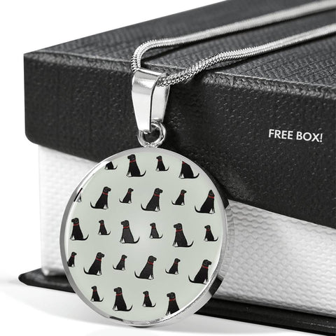 Labrador Retriever Pattern Print Luxury Necklace