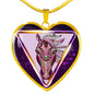 Horse Designer Art Print Heart Charm Necklaces