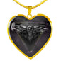Amazing Eagle Print Heart Charm Necklaces