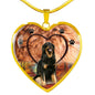 Hovawart Print Heart Pendant Luxury Necklace