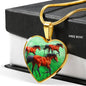 Arabian Horse Art Print Heart Charm Necklaces