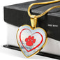 Paws Print Heart Pendant Luxury Necklace