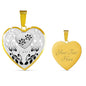 Paws Print Heart Pendant Luxury Necklace
