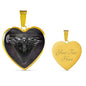 Amazing Eagle Print Heart Charm Necklaces