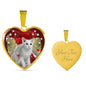 Oriental Shorthair Print Heart Pendant Luxury Necklace