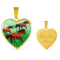 Arabian Horse Art Print Heart Charm Necklaces