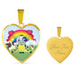 Cute Cow Print Heart Pendant Luxury Necklace