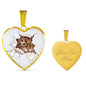 Amazing Cat Art Print Heart Charm Necklaces