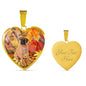 Cute Bullmastiff Print Heart Pendant Luxury Necklace