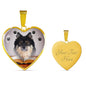 Finnish Lapphund Print Heart Pendant Luxury Necklace