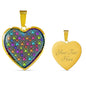 Colorful Paws Print Heart Charm Necklaces