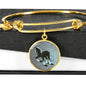 Clydesdale Horse Print Circle Pendant Luxury Bangle