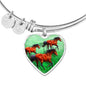 Arabian Horse Art Print Heart Pendant Bangle