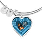 Miniature Pinscher Dog Print Heart Pendant Bangle