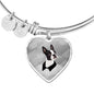Boston Terrier Print Heart Pendant