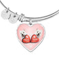 West Highland White Terrier (Westie) Print Heart Charm Bangle