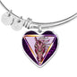 Horse Designer Art Print Heart Pendant Bangle