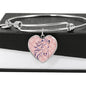Lovely Horse Art Print Heart Pendant Bangle