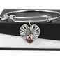 Dandie Dinmont Terrier Print Luxury Heart Charm Bangle