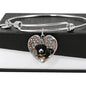 Entlebucher Mountain Dog Print Luxury Heart Charm Bangle
