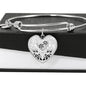 Paws Print Heart Pendant Bangle