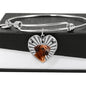 Rhodesian Ridgeback Print Luxury Heart Charm Bangle
