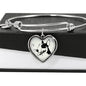Bull Terrier Dog Art Print Heart Pendant Bangle
