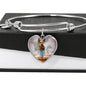 Berger Picard Print Luxury Heart Charm Bangle